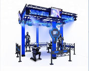 Big Theme Park VR Space Walker 9D Virtual Reality Platform Black / Blue Color