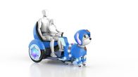 Three - Wheeled Kids Arcade Machine , Animal Shape Ride Puppy Rickshaw For Amusement Park