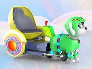 Three - Wheeled Kids Arcade Machine , Animal Shape Ride Puppy Rickshaw For Amusement Park