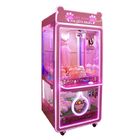 Pink Gift Toy Crane Machine With Metal / Tempering Glass Material