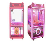 Pink Gift Toy Crane Machine With Metal / Tempering Glass Material