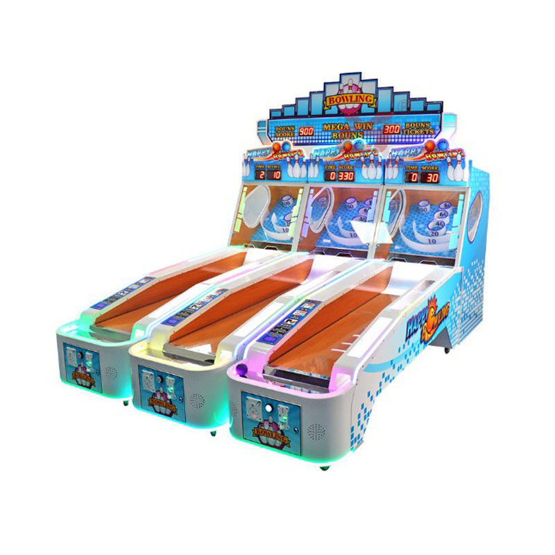 3 Player Lane Arcade Games Machines , Happy Bowling Ticket Redemption Machine
