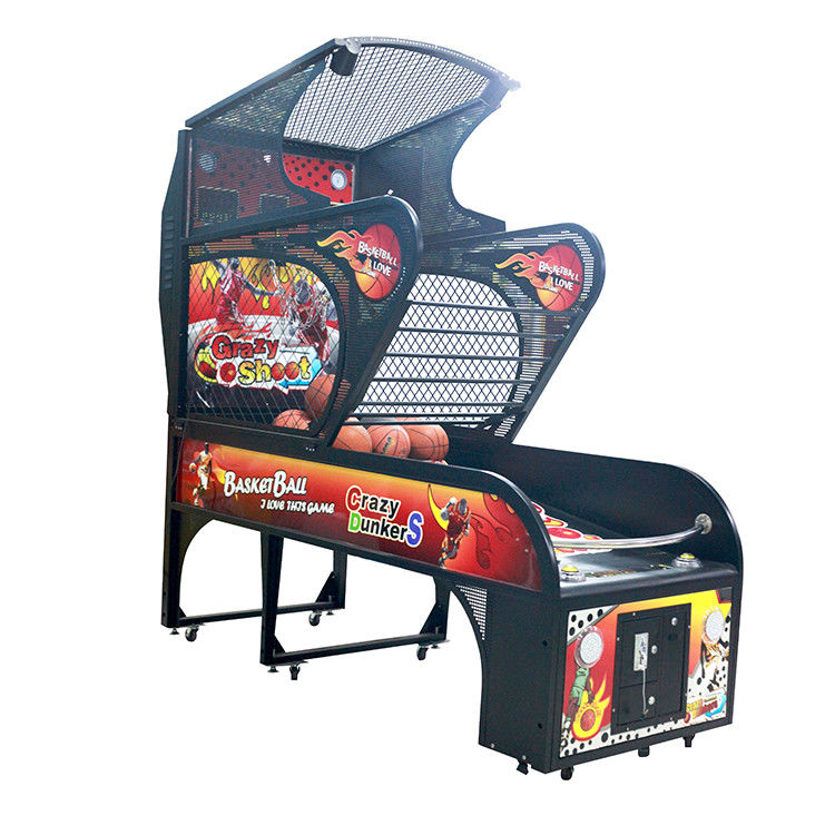 Crazy Dunker Arcade Basketball Hoop Game Machine , Kids Indoor Basketball Shooting Machine
