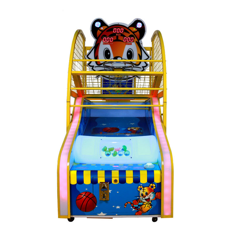 1 - 2 Players Basketball Shooting Arcade Machine , 120kg Indoor Basketball Arcade Machines
