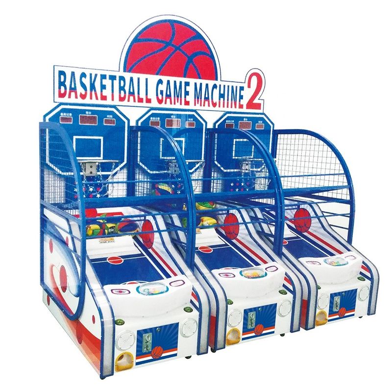 Crazy Hoop Basketball Shooting Game Machine For Kids Coin Operated 120W Power