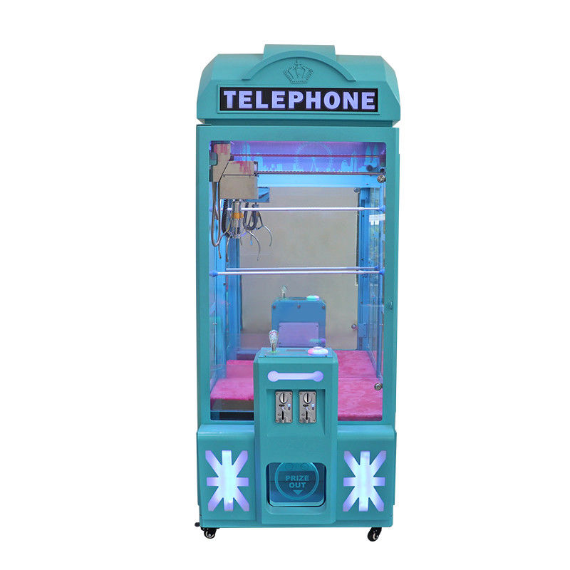 Metal Mini Claw Crane Machine , Telephone Kids Grabber Machine For 1 Player