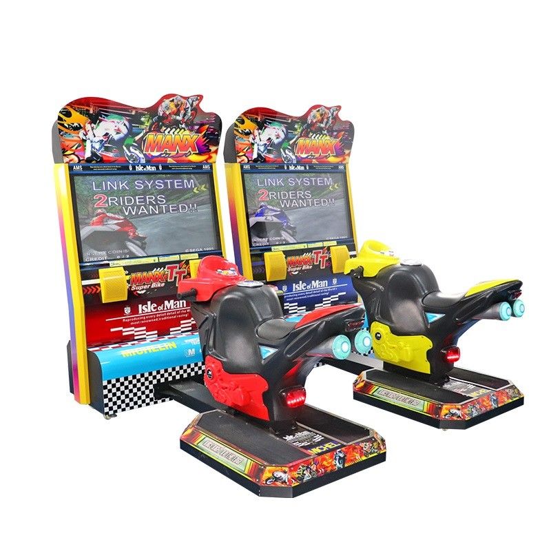 Indoor 42'' Lcd TT Racing Motor Arcade Game Machine For Child 5~12 Years Old