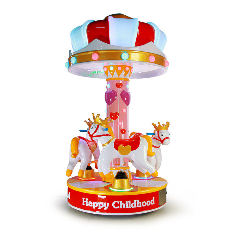 3 People Amusement Kids Ride Indoor Outdoor Playground Merry - Go - Round  Small Carousel