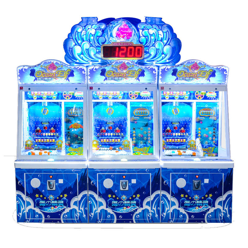 Ocean Elf Video Redemption Arcade Machines Coin Operated Pearl Fisher Ball Pusher