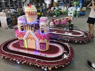 Coin Operated Kids Riding Machine /  Electronic Castle Rotation Train Go Round Carousel